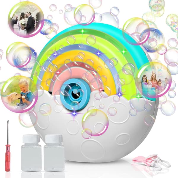 Bubble Machine, Automatisk Bubbelmaskin Min Tyst Design 2 Bubbellösningar Ingår