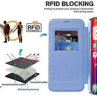 Magnetiskt läderfodral med kortfack och RFID-skydd för iPhone 16 Pro Max Style G Style G
