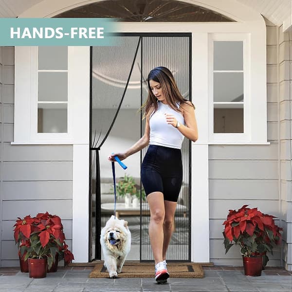 Magnetic Door Screen 90 x 210 cm, Heavy Duty Fly Screen for Doors with Strong Magnets, Durable Mesh Curtains Keep Insects Out