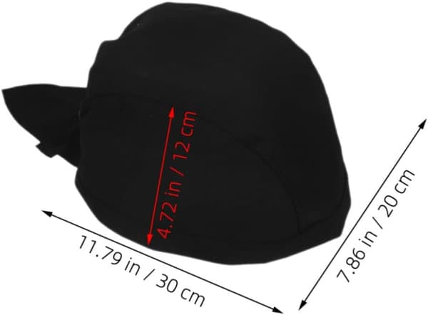 12 st svarta unisex elastiska kockmössor i bomullstyg för köksmatlagning