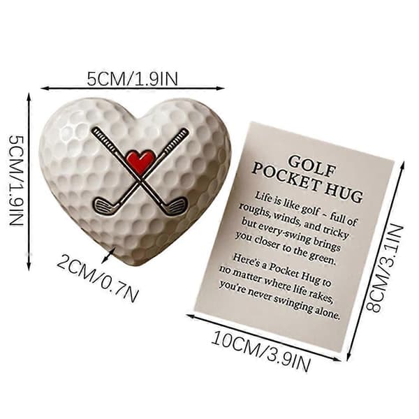 Golfs Lommekram til Julegave Hjerteformet Golfbolddekoration Perfekt til Julefestgave