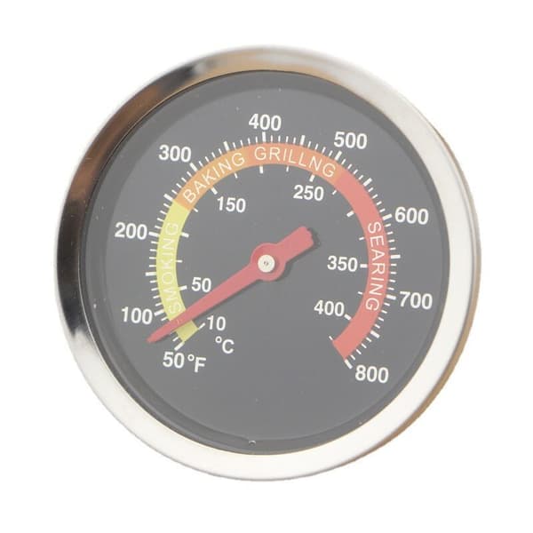 Termometer i rustfrit stål til grill, ryger, termometer, temperaturmåler fra 10-400°C, rustfrit stål