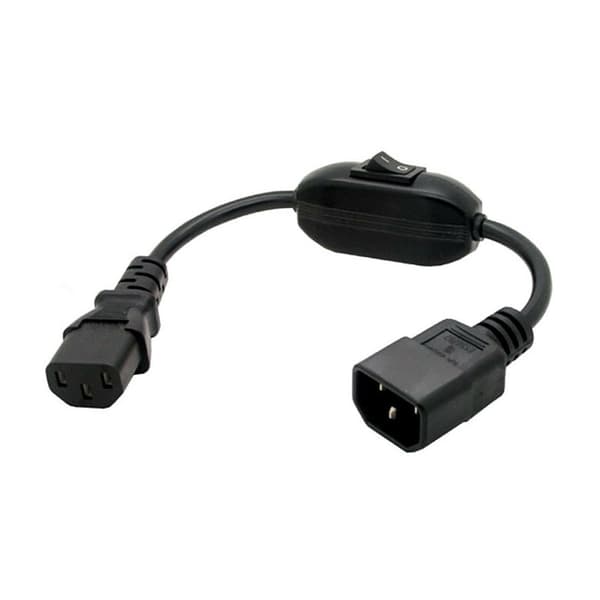 PDU UPS-virtajohto, IEC 320 C14 - C13 -kaapeli virtakytkimellä 30 cm