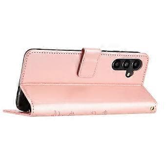 Til Samsung Galaxy S24 FE Etui PU Læder Pung Etui med Rem Style J Style J