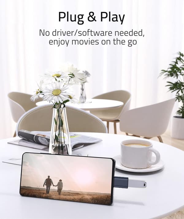 USB C till USB-adapter 2-pack USB C hane till USB3 hona-adapter Mörkblå Dark Blue