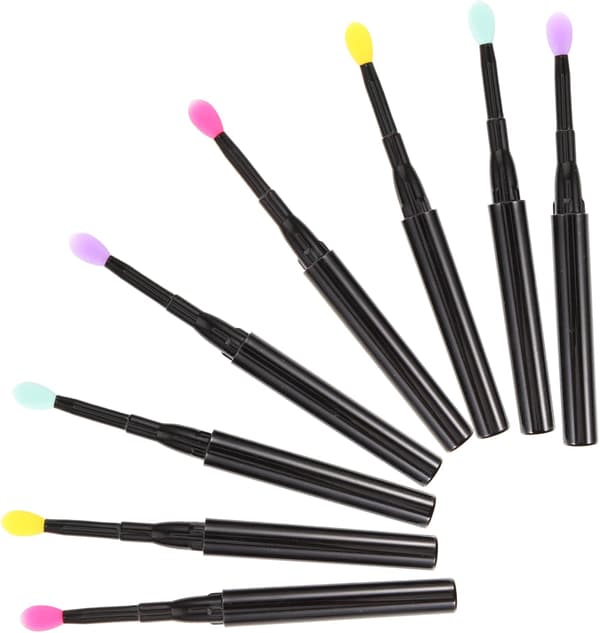 Silicone Lip Balm Applicator Small Silicone Brush 12pcs 11.5Cm Portable for Lip Gloss Application Women's Makeup Tool