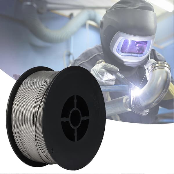 1 Roll 0.8mm Welding Wire Durable Stable Carbon Steel Airless Self-Shielding Welding Tool Wire for Household Mengxi [DB] Silver Silver