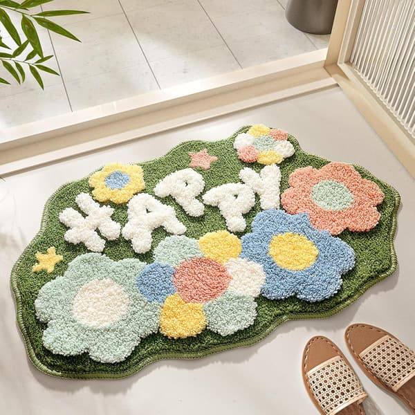 Non-Slip Bath Mat, Soft Microfiber Bathroom Rug, Machine Washable Absorbent Shower Mat for Bathroom, Kitchen, Bedroom