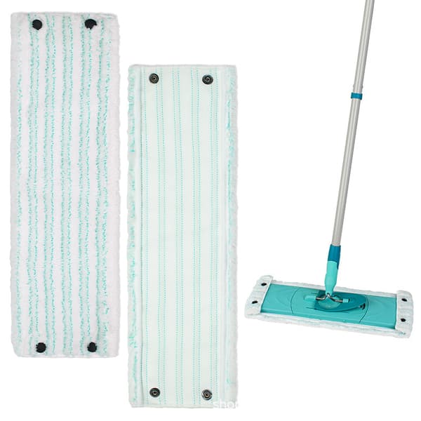 5-pak Moppehoved Refiller til Leifheit Clean Twist/Combi M Micro Duo Moppeklud 47 x 16 cm, Kompatibel Leifheit Moppe, Mikrofiber Erstatningsmopper til Al