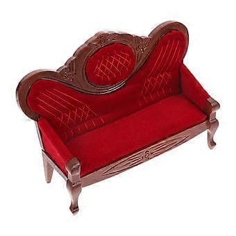 Realistisk Mini Sofa Ornament DIY Mini Hus Sofa Dekor Miniatyr Sofa Fotorekvisitter