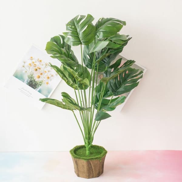 Kunstig Mini Monstera med 50 cm høj potte