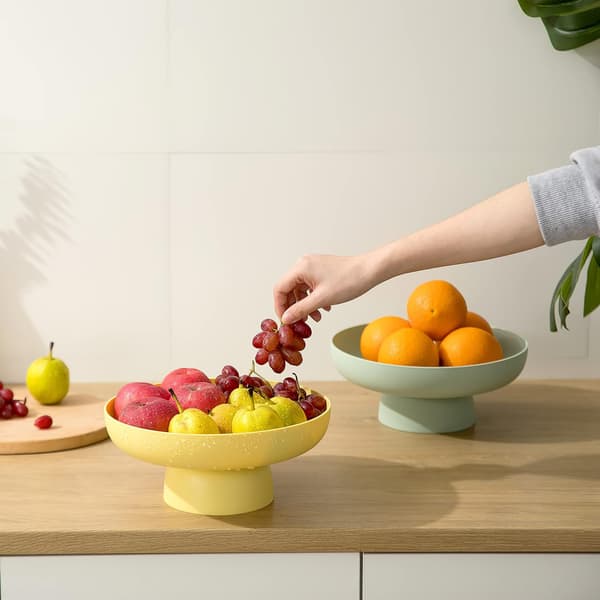 Fruit Basket Fruit Bowl for Kitchen Counter Storage Basket Organizer Kitchen Counter Yellow Yellow