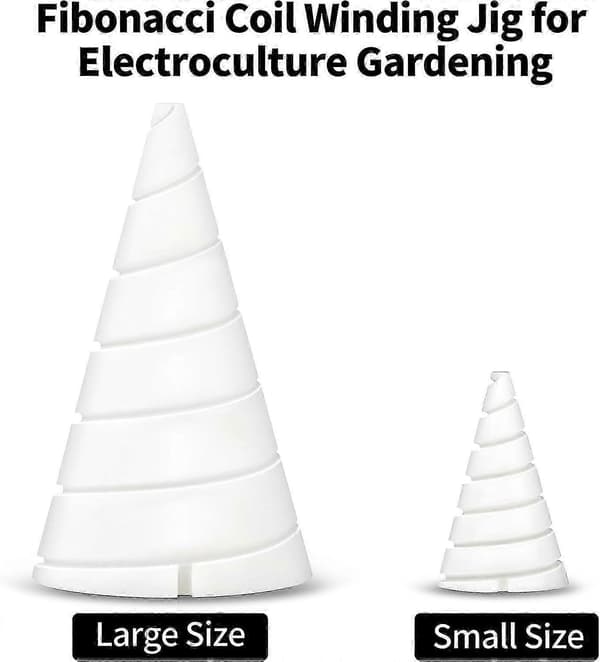 Fibonacci Coil Form for Electroculture Gardening, Electroculture Copper Antenna Making Tool, Edition D