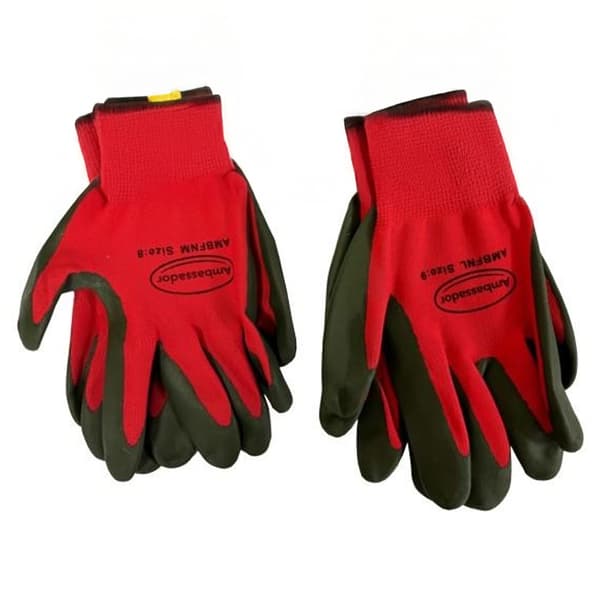 Ambassador Genanvendte Nitril Havehandsker M Rød/Sort Red/Black M