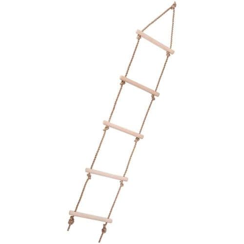 Rope ladder climbing frame with 5 steps for children, loadable up to 120 kg