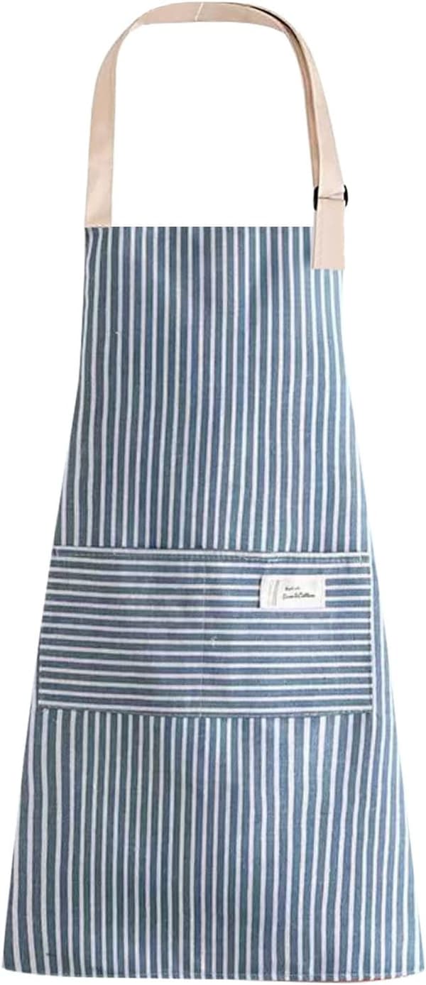 1 stk. kokkeforkle, justerbart forkle med lommer, matlagingsforkle, vanntett forkle for matlaging, baking, hagearbeid