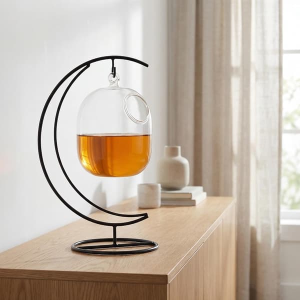 Hanging Wine Glass, Thick Iron, Black Table Decoration for Parties