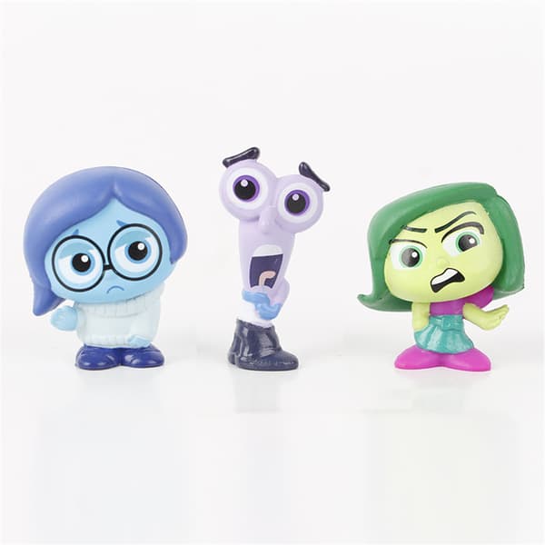 9 st Disney Insidan Ut 2 Anime Figurer Actionfigurer Rädsla Avsky Dockor Samlarobjekt Modell Leksak Barnpresent 9 ST 9PCS