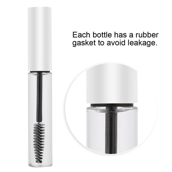 5 farver 10 ml tom mascaratube med øjenvippebørste, tom mascara beholder flaske #5