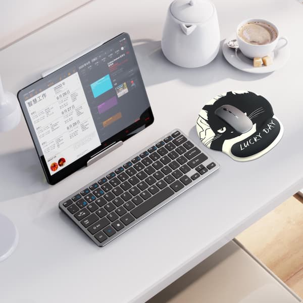 Musematte med håndleddsstøtte Ergonomisk musematte Katt Minneskum Musematte Komfort med gamingmusematte for datamaskin og bærbar PC