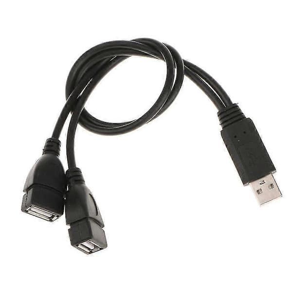 USB 2.0A hann til dobbel USB hunn Jack Y Splitter Hub Adapter Kabel Strøm