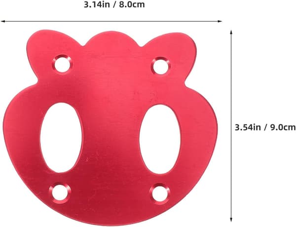 2 stk. røde pakninger af aluminiumslegering til skateboard i pandaform, beskyttelse mod nedsænkning til longboardtilbehør