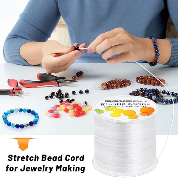Cirka 1 mm spandex elastisk tråd, høj elasticitet, 100 meter pr. rulle, velegnet til armbånd, DIY perlearbejde håndlavet snormateriale