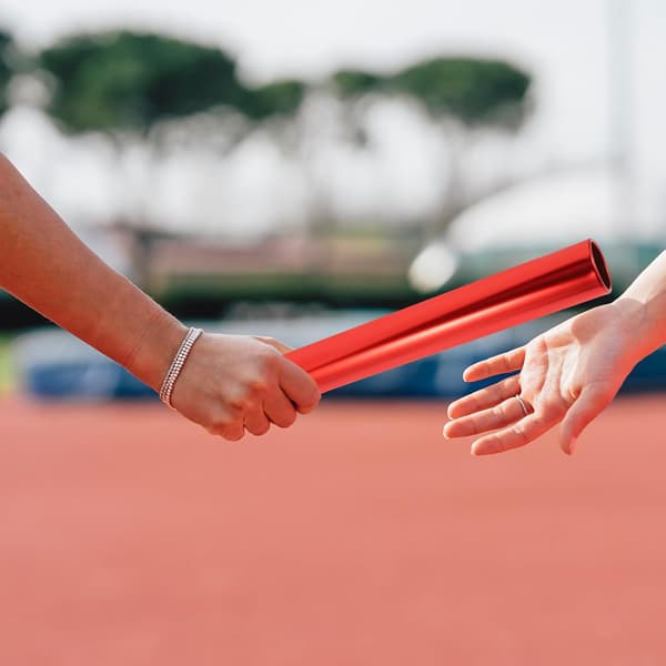 3 stk. 3,8 cm aluminiumslegeringsstafet til atletikskolens stafetløb