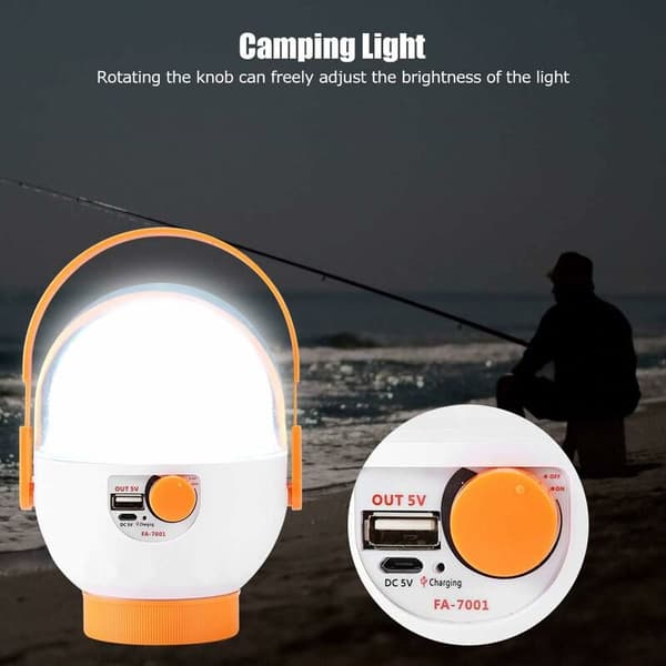 Emergency Lamp, LED Double-Layer Lampshade, High Light Transmittance, Durable for Camping Emergency Lamp KLB