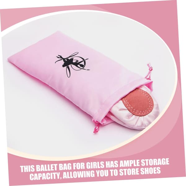 4 pcs satin drawstring ballet shoe bag large capacity foldable protective storage bag elegant pink