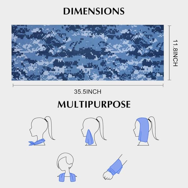 4-pack kylhanddukar, ishanddukar, kamouflage mikrofiber kylhanddukar, lätta KLB