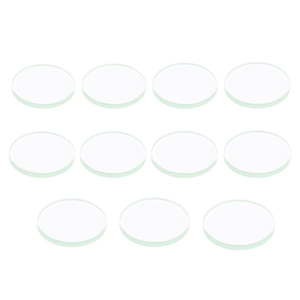 11 Pcs Round Flat Watch Glass Part 3.0mm Thickness Replacement Transparent Watch Glass Lens