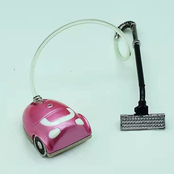 Mini Dammsugare Mångsidig Nyhet 1/12 Skala Dockhus Dammsugare Ornament - Grå Silver