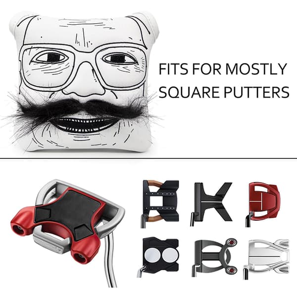 2x Golfkøllehodedeksel Broderte Vanntette Golfkølledeksler PU Lær_tfrf