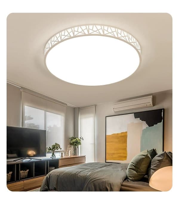 40 cm 24W LED Ceiling Lamp, Modern Ceiling Light in Glass & Metal for Bedroom Kitchen Hallway