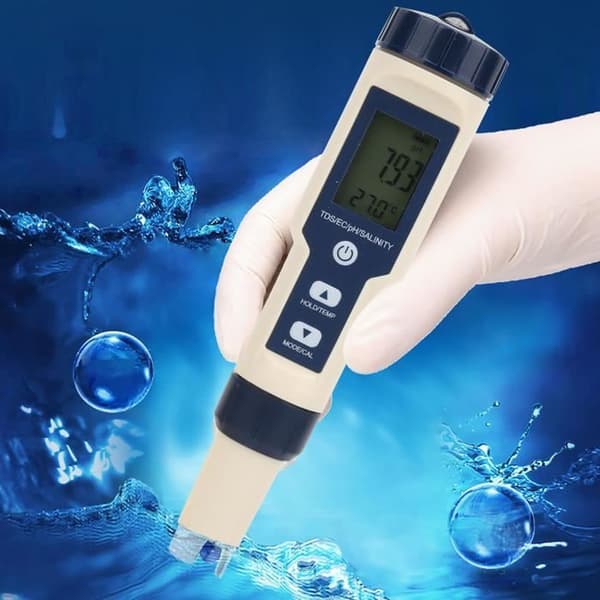 5-i-1 Vandkvalitetstester - VVIKIZY - EZ-9909 - PH, TDS, EC, Saltholdighed
