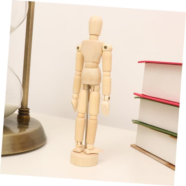 2 stk. træmodel skitse tegnefigurer sæt 11,4 cm og 14 cm