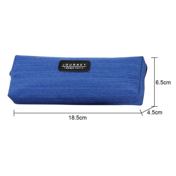 Creative Simple Pencil Case in Royal Blue Striped Oxford Fabric KLB
