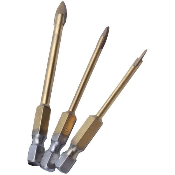 6PCS 4/5/6/8/10/12mm Titanium Drill Countersink Screw Drill Bits For Glass Ceramic Tile