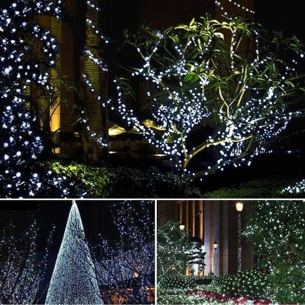 50M 500 LED String Lights Christmas Lighting Indoor and Outdoor 8 Modes Waterproof String Lights Transparent-White