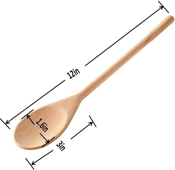 Träslevar Set Bakning Servering Redskap Hantverk 30 cm - 12-pack