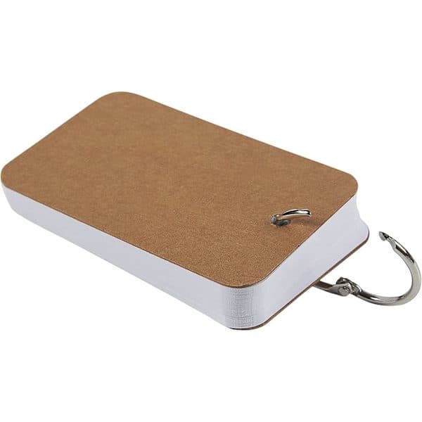 Tomma Flashcards - Memokort med Ringer - Bærbare Mini Studiekort - Kraftige 250 GSM Indekskort - Sett med 8
