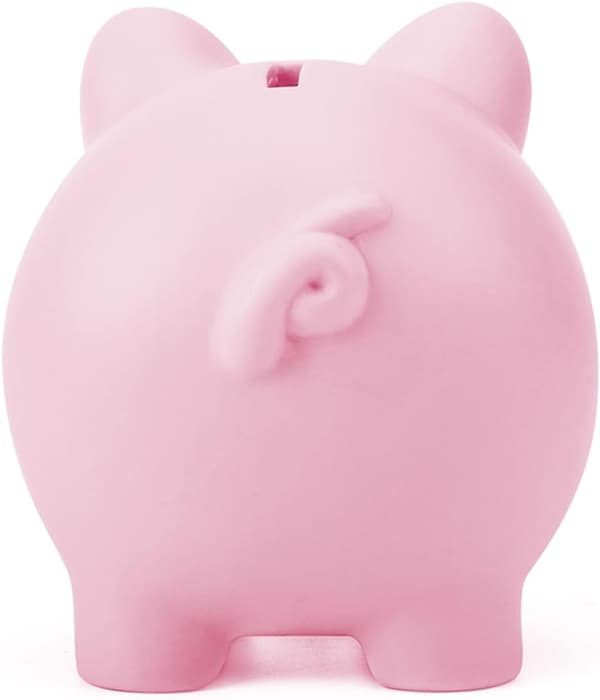 ®RisingFF Söt Spargris för Barn, Föräldraminne, Rolig Present till Barn (Rosa)
