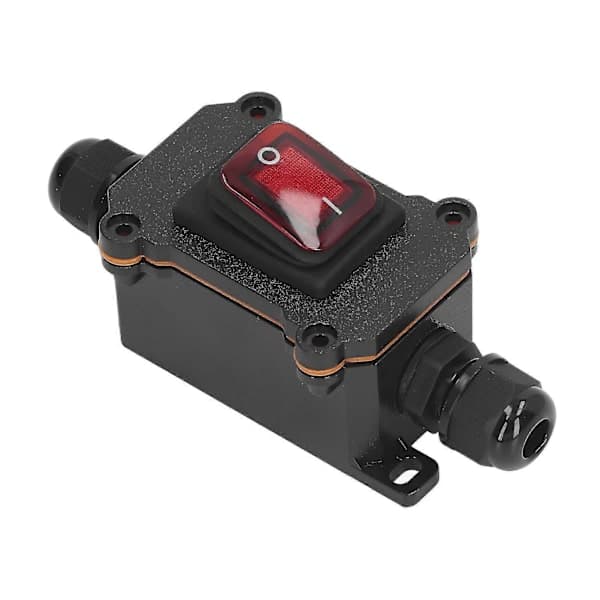 2-polet Inline Vippebryter Ip65 Vanntett På/Av Utendørsbryter Rød Red