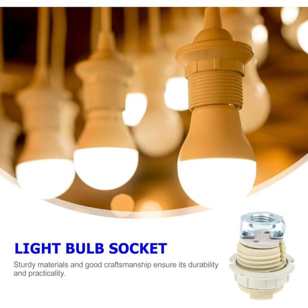 Set of 6 G9 Lamp Holders with Bracket, G9 Threaded Ceramic Halogen Socket with Ring - for LED, CFL, Halogen Bulbs