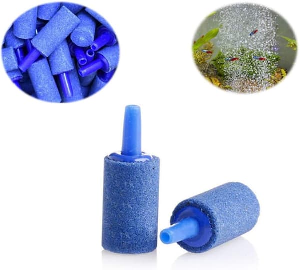 Aquarium Air Stone, Bubble Diffuser, for Aquariums, 10-Pack, Blue, Aquarium Accessories