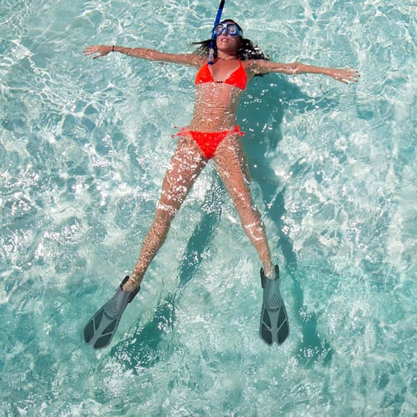 Simfötter - Fenor för snorkling, justerbara, resevänliga och korta