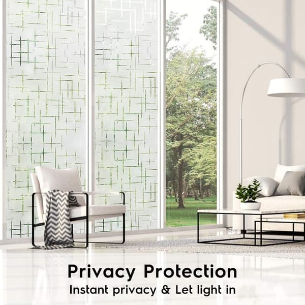 Privacy Window Film, Frosted Cross Pattern Window Film, Static