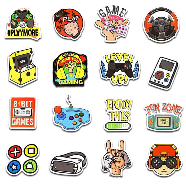 Gaming-klistremerker for barn Vannflasker Videospill Klistremerker for