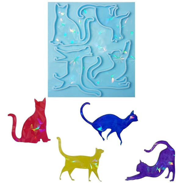 Let Skygge Kat Broche Ornament Form Krystal Epoxi Unik Sili